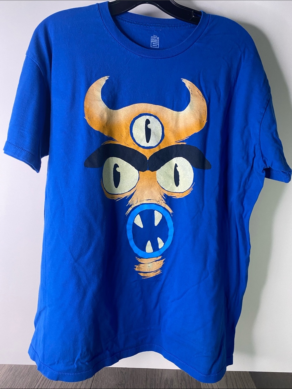 Disney Royal Blue Tee with Yellow Monster Graphic Men’s Size XL - 1561